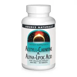 Acetyl L-Carnitine & Alpha-Lipoic Acid 650 mg - 30 tabs Acetyl L-Carnitine & Alpha-Lipoic Acid 650 mg - 30 tabs